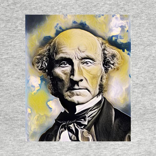 John Stuart Mill Yellow Portrait | John Stuart Mill Artwork 8 by JustLit